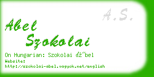 abel szokolai business card